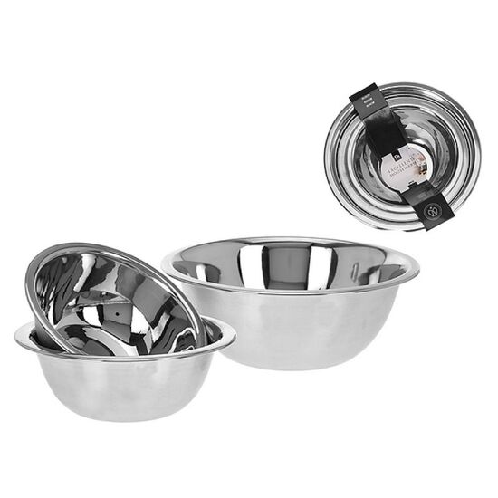 Набор мисок металлических EH D 18 см/ 0.7 л, D 20 см/ 0.95 л, D 24 см/ 1.9 л, 3 шт