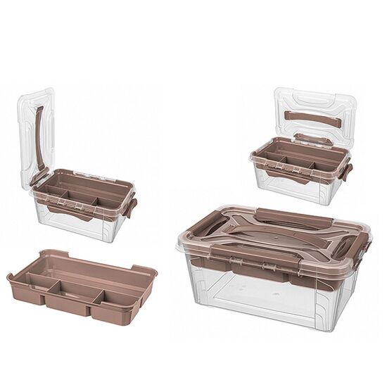Органайзер с крышкой и зажимами Bytplast Grand Box, 4.2 l, 29х19х12 см