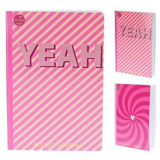 Блокнот FREE&EASY "Yeah" B5, 160 страниц, розовая, точечный формат