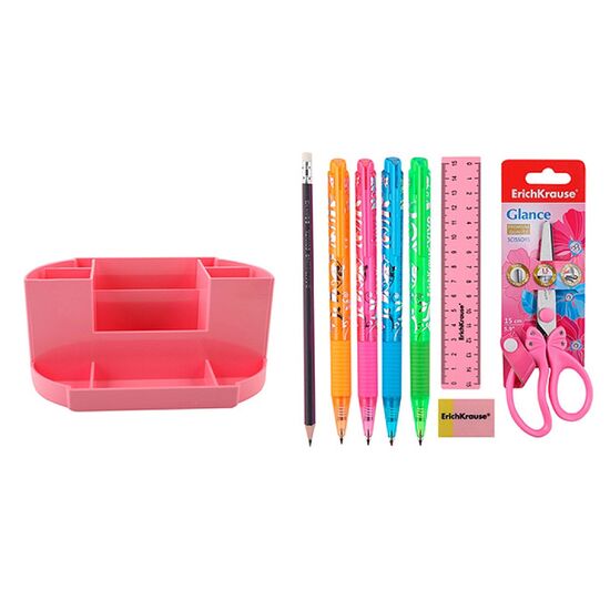 Set de birou ERICHKRAUSE Victoria Pastel, 8 articole, 3 culori