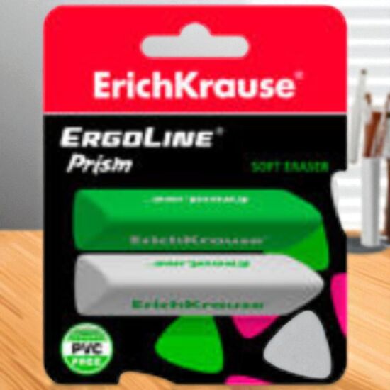 Set de radiere ERICHKRAUSE ErgoLine Prism, Blister, 2 buc