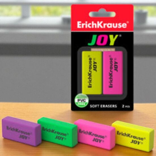 Набор ластиков ERICHKRAUSE JOY, Блистер, 2 шт