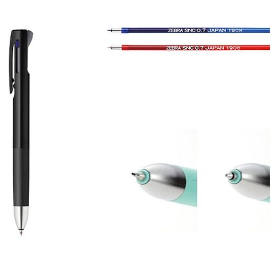 Ручка шариковая+ карандаш механический ZEBRA Blen Black , 0.7 мм, синий+красный