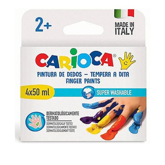 Vopsea pentru pictura cu degetele CARIOCA Finger 4 buc X 50 ml