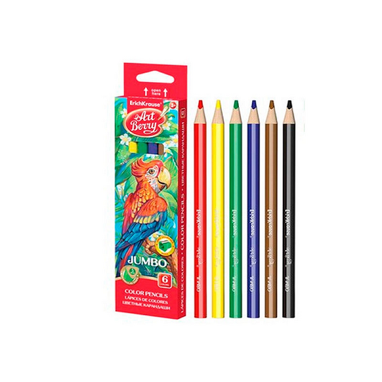 Набор карандашей цветных ERICHKRAUSE ArtBerry Jumbo, 6шт