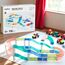 Set de constructie magnetic "Pista de curse", 115 elemente