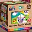 Cuburi din lemn puzle KIDS HITS Farm, KH20/022
