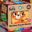 Деревянные кубики пазлы KIDS HITS Zoo, KH20/023