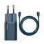 Зарядное устройство Baseus Super Si Quick Charger Type-C, PD3.0, 20W, (With Baseus Cable Type-C to Lightning 1m), Blue
