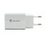 Încărcător Helmet with Cable USB to Micro-USB 2xUSB 2.4A, White