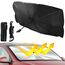 Protecție parbriz Compact Car Use Umbrella Sunshade for Car, 79x140 cm, Black, 3 image