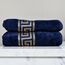 Cuvertura BUMBACEL Grecia, Double, velur, blue marine, 200x220 cm