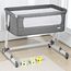 Pătuț BABYGO Co-sleeper 2 în 1, Grey