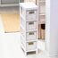 Этажерка Tendance, 4 уровня, с корзинами, МДФ, 64.5х24х17 cm, белый