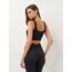 Бесшовный спортивный топ женский Giulia Top Rib, черный, L/XL, изображение 2