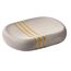 Мыльница Golden Stripes, серая, керамика, изображение 2
