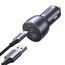 Автозарядка UGREEN, USB-A + Type-C, Алюминиевая, 3 A, 60 Вт, Серая, изображение 3