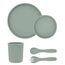 Set pentru hranire KIKKABOO Platinum Silicone Sage, Din 5 piese