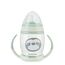 Cana cu tetina din silicon Kikkaboo Happy Face, Mint, 200 ml