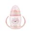 Cana cu tetina din silicon Kikkaboo Happy Face, Pink, 200 ml