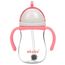Cana cu pai AKUKU A0676 Pink, 280 ml, 2 image