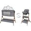 Patut co-sleeper + scaun de masa KIKKABOO Sleat Me Grey