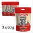 Set Snacky Gustare pentru pisici Cat Crunch, Pui si branza, Oase puternice, 60 g, 3 buc