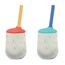 Ceașcă NUBY NV04035 "Silicone mini cup with straw", De la 12 luni, 120 ml