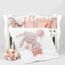 Set pentru patut PERNAMEA Coasa Iepuras, 8 piese, Roz