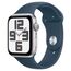 Умные часы Apple Watch SE, GPS, 44mm, Silver Aluminium Case Storm Blue Sport Band, M/L