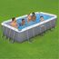 Piscina BESTWAY STEEL PRO MAX Rectangular 404x201x100 cm, 6478 L, cadru metalic