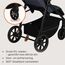 Коляска прогулочная LIONELO Iva, Grey Graphite, изображение 8