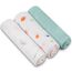 Set 3 scutece multifunctionale LIONELO Dot din bambus, 70x70 cm