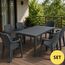 Set Masa ratan 90x150 cm (fara sticla), 1 buc + scaune Babel, 6 buc, 2 image