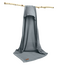 Patura din bambus SENSILLO-43495, cu gluga, (90x85 cm), grafit, 2 image