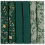 Муслиновые салфетки KIKKABOO Secret Garden Green, 30х30 см, 6 шт., изображение 2
