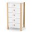 Comoda inalta VERES Monaco 34.1.351.2.15, alb/fag