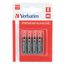 Батарейки VERBATIM Blister pack, щелочные, AAA, 4 шт