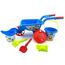 Set de jucarii pentru nisip in carucior albastru, 60х26 cm, 7 buc, 2 image