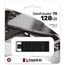 Накопитель KINGSTON DataTraveler 70, USB-С 3.2, черный, USB-C, стильный и тонкий пластиковый корпус, с петлей для брелка, 128GB, изображение 3