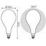 Лампочка GAUSS Filament milky A160 LED 10W, E27, 4100K, 890lm, IP20, dimm1, 6, изображение 2