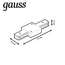 Коннектор для трековых шинопроводов GAUSS TR106 IP20, прямой, жесткий, белый, 1 шт, изображение 3