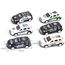 Set cu 4 masini Crash Racing Police mecanism pull-back, metal, ZJA337159, 3 image