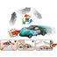 Set de joaca cu 8 masini Crash Racing, Salt in fata, metal, ZJA288004, 3 image