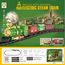 Set tren retro cu cale ferata si 4 vagoane, Verde, ZJA325604, 2 image