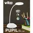 Настольная лампа VITO PUPIL, 6W, 150Lm, 3xCCT, диммируемая, USB, белая