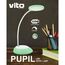 Настольная лампа VITO PUPIL 6Вт 150лм 3CCT диммируемая USB белый/бирюзовый