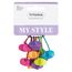 Elastice TITANIA "Start", cu margele duble, 5 buc., roz, albastru, portocaliu, violet, verde