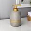 Dozator pentru sapun lichid Golden Stripes, gri, ceramica, 400 ml