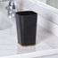 Pahar pentru periute de dinti patrat Bathroom, fund din bambus, 11 cm
